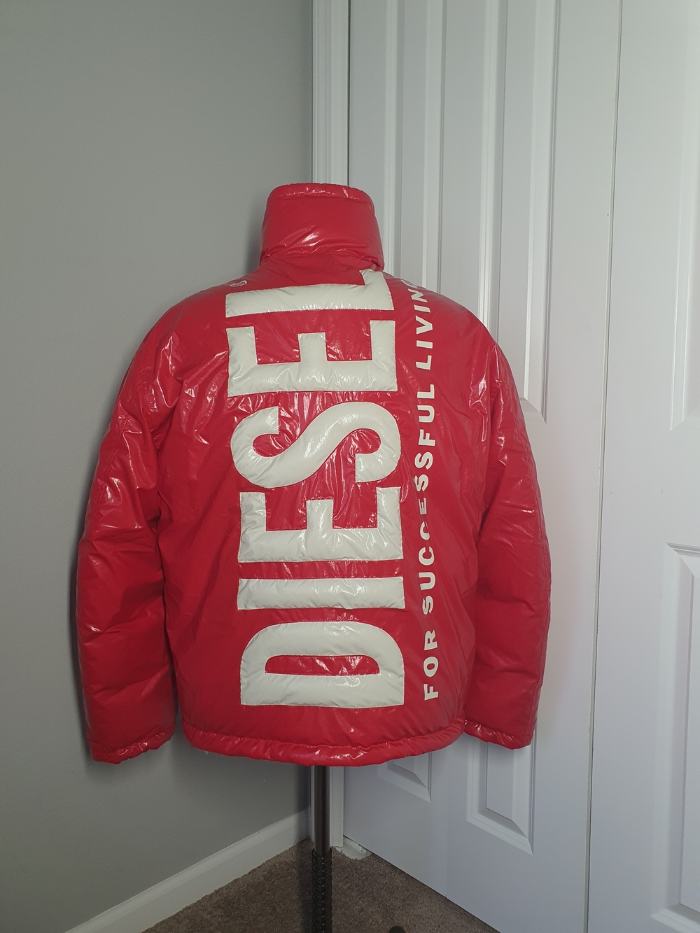 Diesel Oversized reversible logo puffer jacket Unisex Size L